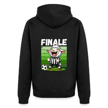 Fußball Finale Fußballfan Fußballspieler Lustig - Unisex Premium Bio Zip Hoodie - Schwarz - Hinten - Nico (187cm)