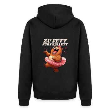 Ours Ballet Ballet Jupe Drôle Auto-ironie - Veste à capuche bio Premium Unisexe - noir - Dos - Nico (187cm)