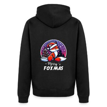 Noël Joyeux Foxmas Renard des neiges Renard Nature - Veste à capuche bio Premium Unisexe - noir - Dos - Nico (187cm)