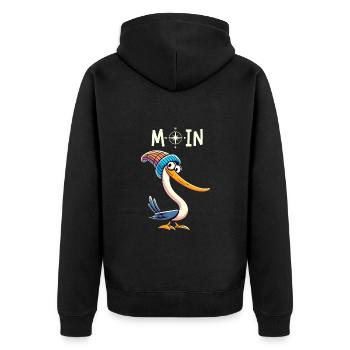 Hamburg Moin Seagull Bonnet Mer du Nord Drôle - Veste à capuche bio Premium Unisexe - noir - Dos - Nico (187cm)