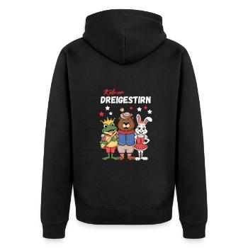 Carnival Cologne Triumvirate Cologne Alaaf Bear - Unisex Premium Organic Zip Hoodie - black - Back - Nico (187cm)