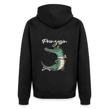 Carnaval Cologne Crocodile Princesse Kölle Alaaf - Veste à capuche bio Premium Unisexe - noir - Dos - Nico (187cm)