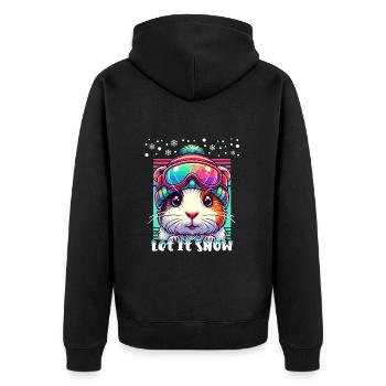 Cochon d’Inde Ski Vacances de ski Hiver Doux - Veste à capuche bio Premium Unisexe - noir - Dos - Nico (187cm)