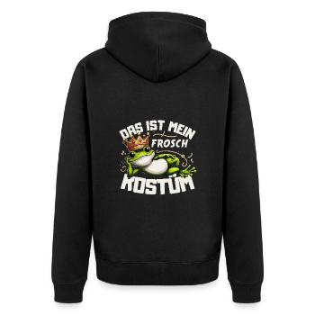Carnival Frog Costume Dress Up Cologne Cologne Alaaf - Unisex Premium Organic Zip Hoodie - black - Back - Nico (187cm)