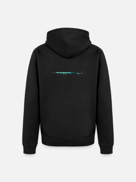 Stroke lines - Unisex Premium Organic Zip Hoodie - black