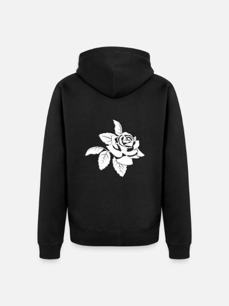 My Rose - Unisex Premium Organic Zip Hoodie - black