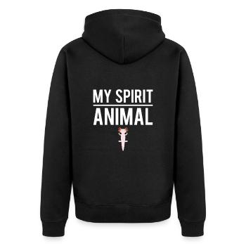 My spirit animal axolotl animal totem - Veste à capuche bio Premium Unisexe - noir - Dos - Nico (187cm)