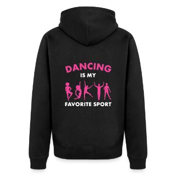 La danse est ma danseuse sportive préférée - Veste à capuche bio Premium Unisexe - noir - Dos - Nico (187cm)