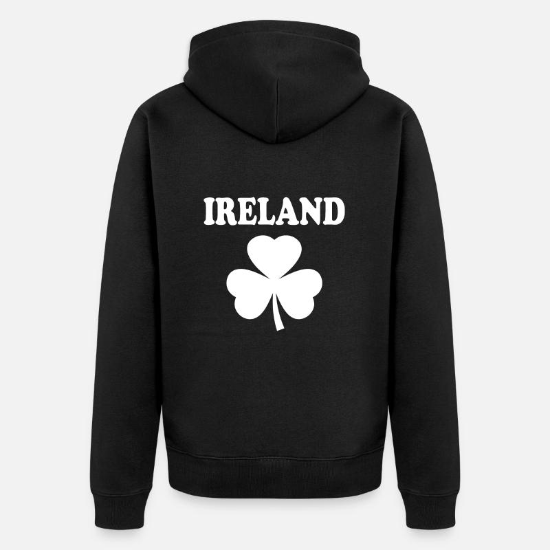 Trèfle d’Irlande - Veste à capuche bio Premium Unisexe - noir