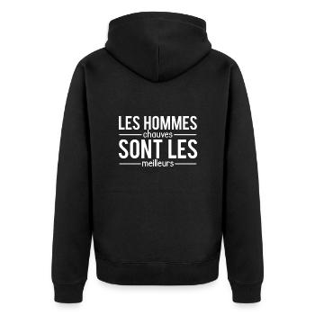 Les hommes chauves sont les meilleurs papa chauve - Veste à capuche bio Premium Unisexe - noir - Dos - Nico (187cm)