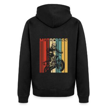 Motocross MX Supercross Enduro Dirt Bike - Veste à capuche bio Premium Unisexe - noir - Dos - Nico (187cm)