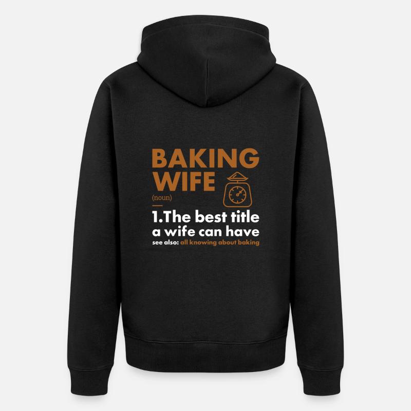 Baker Femme Définition Cuisson - Veste à capuche bio Premium Unisexe - noir