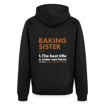 Baker Sister Définition Cuisson - Veste à capuche bio Premium Unisexe - noir - Dos - Nico (187cm)