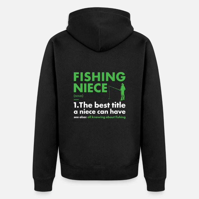 Fisher Niece Définition Pêche - Veste à capuche bio Premium Unisexe - noir