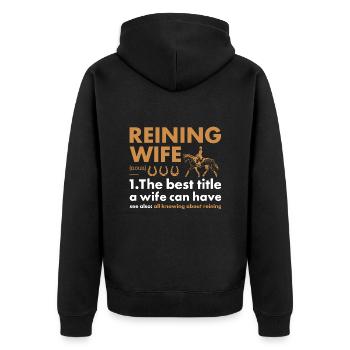 Reiner Femme Définition Reining - Veste à capuche bio Premium Unisexe - noir - Dos - Nico (187cm)