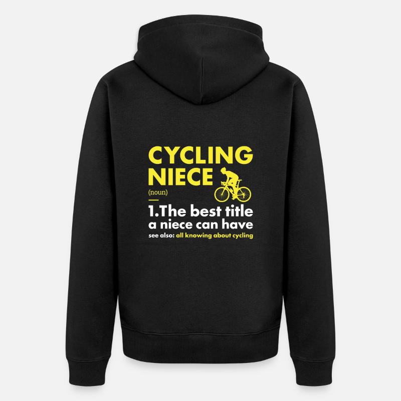 Sport Nièce Cyclisme - Veste à capuche bio Premium Unisexe - noir