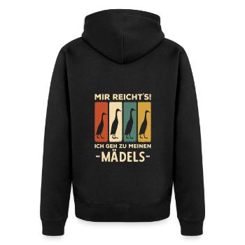 J’en ai assez, je vais voir mes filles - Veste à capuche bio Premium Unisexe - noir - Dos - Nico (187cm)