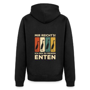 J’en ai assez, je vais à mes canards - Veste à capuche bio Premium Unisexe - noir - Dos - Nico (187cm)