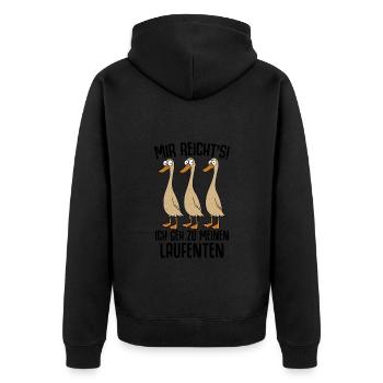 J’en ai assez, je vais voir mes filles - Veste à capuche bio Premium Unisexe - noir - Dos - Nico (187cm)