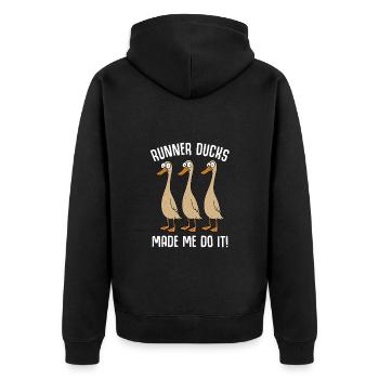 Ducks Duck Duck Mom Duck Dad Duck Breeding - Unisex Premium Organic Zip Hoodie - black - Back - Nico (187cm)