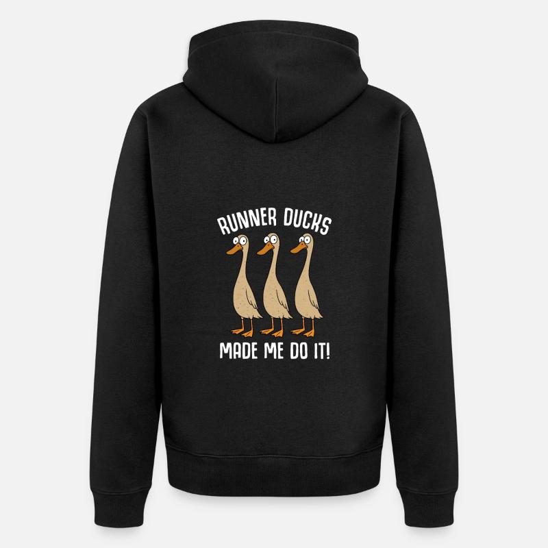 Canards Canard Canard Maman Canard Papa Élevage De Canards - Veste à capuche bio Premium Unisexe - noir