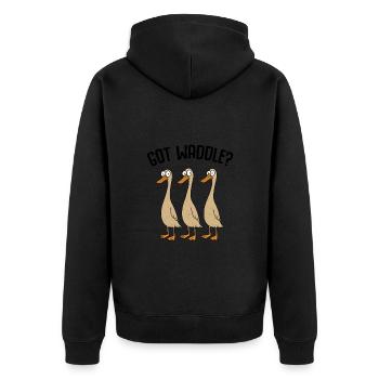 Ducks Duck Mom Duck Dad Duck Breeding Duck Ducks - Unisex Premium Organic Zip Hoodie - black - Back - Nico (187cm)