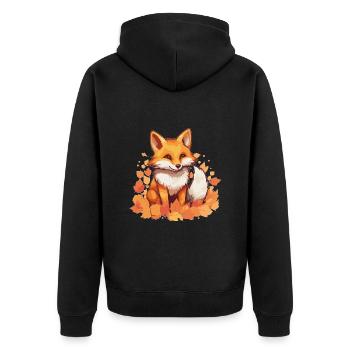 Renard - Veste à capuche bio Premium Unisexe - noir - Dos - Nico (187cm)