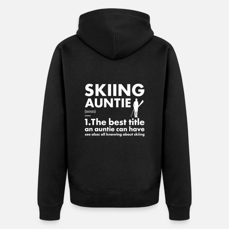 Sport Auntie Ski - Veste à capuche bio Premium Unisexe - noir