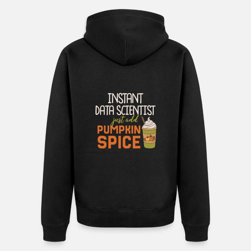 Data Scientist Thanksgiving Pumpkin Spice - Unisex Premium Bio Zip Hoodie - Schwarz