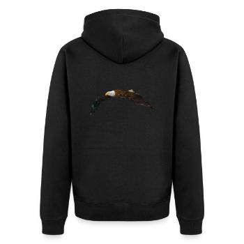 Aigle américain - Veste à capuche bio Premium Unisexe - noir - Dos - Nico (187cm)