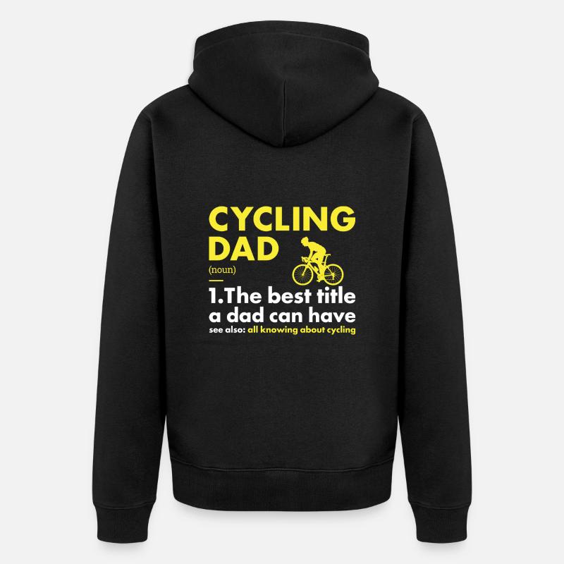 Sport Papa Cyclisme - Veste à capuche bio Premium Unisexe - noir