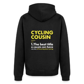 Sport Cousin Cyclisme - Veste à capuche bio Premium Unisexe - noir - Dos - Nico (187cm)