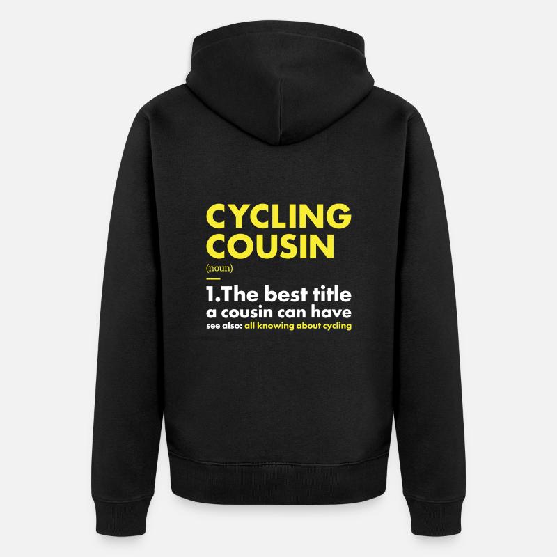 Sport Cousin Cyclisme - Veste à capuche bio Premium Unisexe - noir