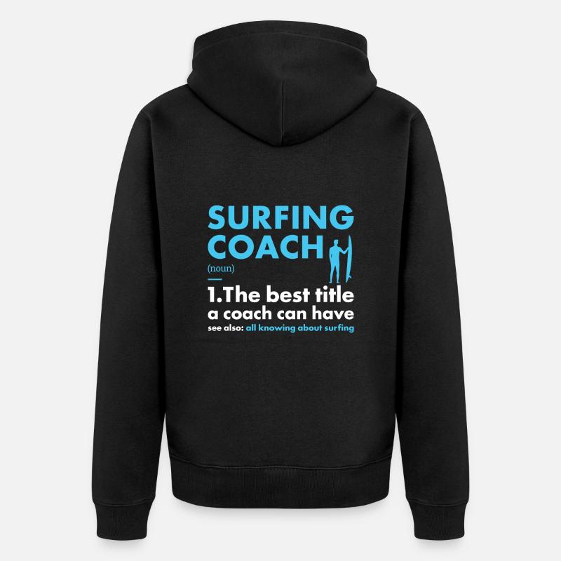 Coach sportif Surf - Veste à capuche bio Premium Unisexe - noir