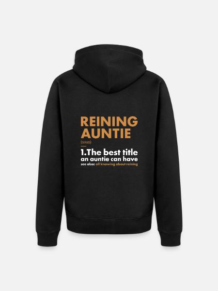 Reiner Auntie Definition Reining - Unisex Premium Organic Zip Hoodie - black