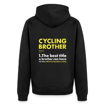 Sport Frère Cyclisme - Veste à capuche bio Premium Unisexe - noir - Dos - Nico (187cm)