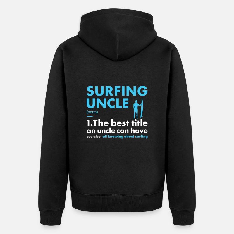 Sport Oncle Surf - Veste à capuche bio Premium Unisexe - noir