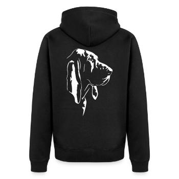 Bloodhound Silhouette Chien Chiens Wilsigns - Veste à capuche bio Premium Unisexe - noir - Dos - Nico (187cm)