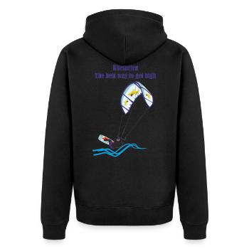 Kitesurf La meilleure façon - Veste à capuche bio Premium Unisexe - noir - Dos - Nico (187cm)