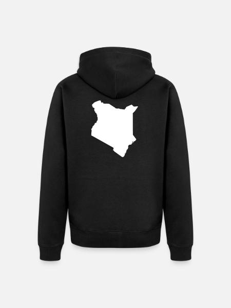 Kenia originelle Geschenkidee - Unisex Premium Bio Zip Hoodie - Schwarz