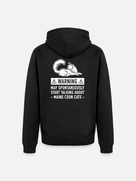 Maine Coon Cat Gift - Unisex Premium Organic Zip Hoodie - black