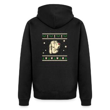 Bracco Italiano Cadeau de Noël - Veste à capuche bio Premium Unisexe - noir - Dos - Nico (187cm)