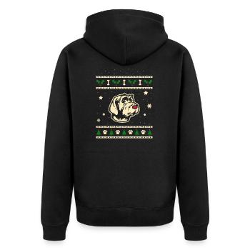 Griffon Korthals Cadeau de Noël - Veste à capuche bio Premium Unisexe - noir - Dos - Nico (187cm)