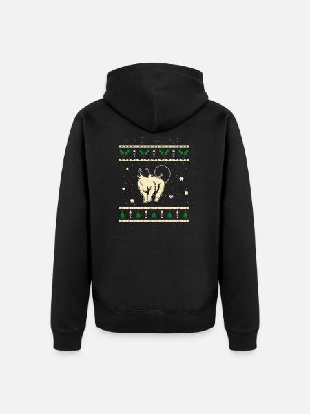 Ragdoll Weihnachtsgeschenk - Unisex Premium Bio Zip Hoodie - Schwarz