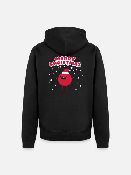 Funny Santa Claus - Merry Christmas - Unisex Premium Organic Zip Hoodie - black
