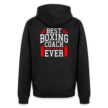Meilleur entraîneur de boxe de tous les temps cadeau d’entraîneur - Veste à capuche bio Premium Unisexe - noir - Dos - Nico (187cm)