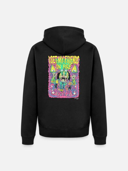 FriendsOnFire - Unisex Premium Organic Zip Hoodie - black