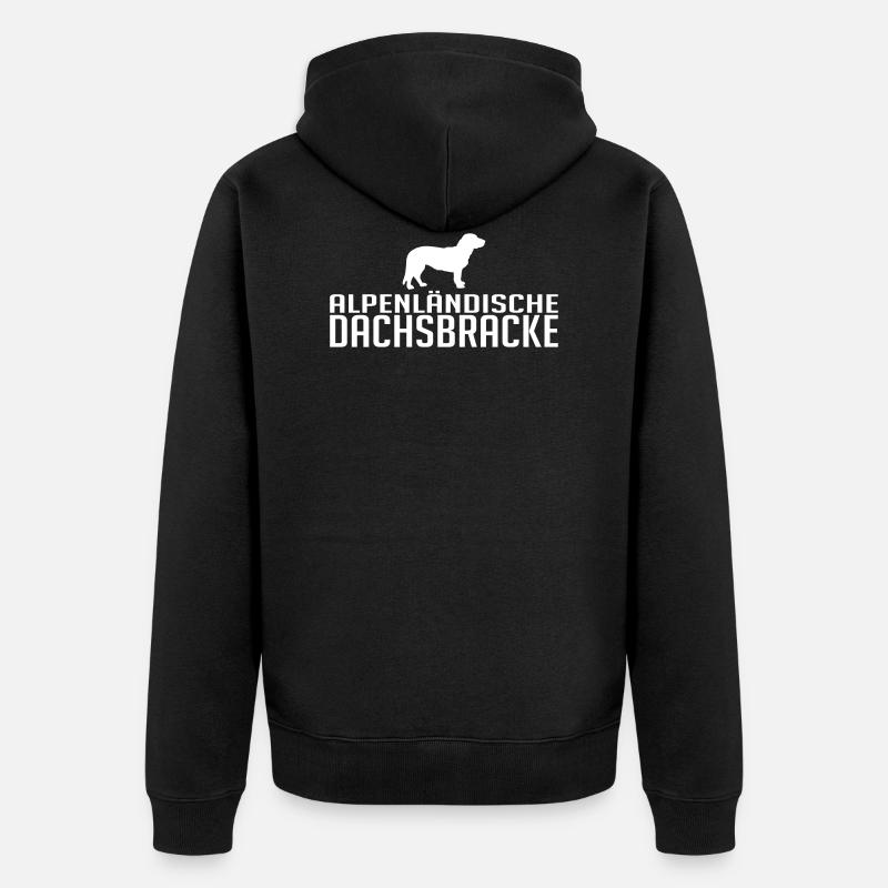 Alpine Dachsbracke Race - Veste à capuche bio Premium Unisexe - noir