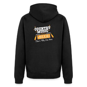 Toasts drôles - Drôle de motif de bière - Veste à capuche bio Premium Unisexe - noir - Dos - Nico (187cm)