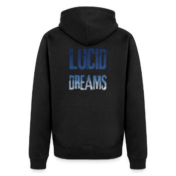 Lucid Dreams rêve / idée cadeau - Veste à capuche bio Premium Unisexe - noir - Dos - Nico (187cm)